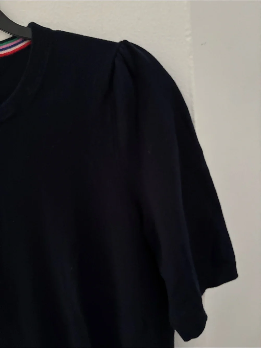 Boden Classic Navy Short-Sleeve Women’s Knit Sweater 80% Cotton Size M